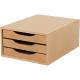 Organizador Gaveteiro Com 3 Gavetas Cor Natural Mdf - Souza