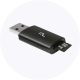 Leitor USB 2x1 Multilaser+Cartão Micro SD 8GB Classe 4 MC161