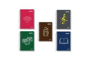 Caderno 1/8 Espiral C. Dura Tome Nota 96Fls Sortido - Credeal