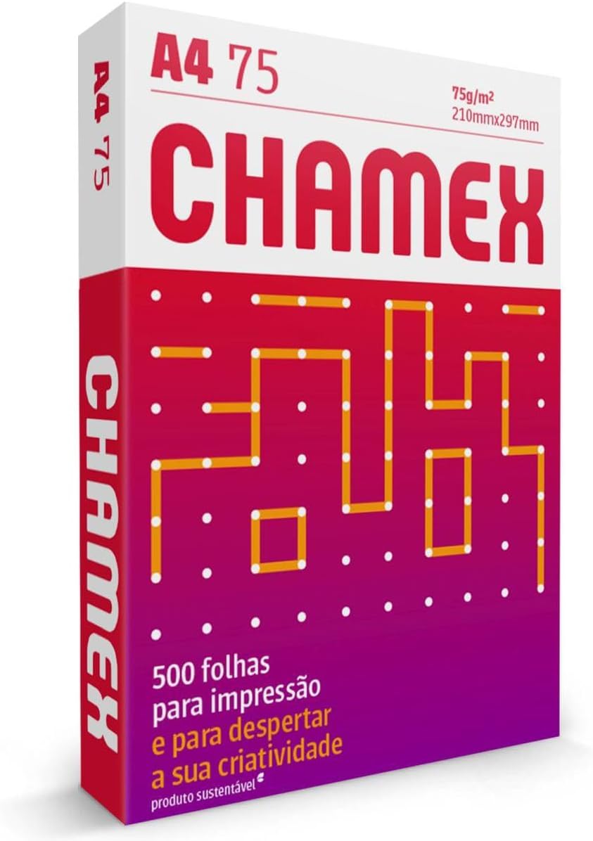 Papel Sulfite A4 75g 500 Folhas Office - Chamex