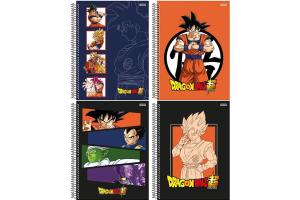 Caderno 1 Matéria 80Fls Dragon Ball C. Dura Sortido - Sao Domingos