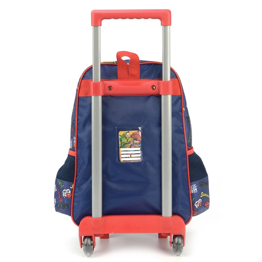 Mochila com Rodinhas Superman Azul - Maxlog