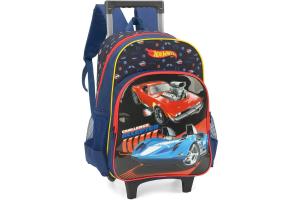 Mochila com Rodinhas Hot Wheels com alça Azul - Maxlog