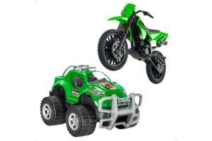 Carrinho Rally Desafio Extreme Com Moto - Bstoys 3+