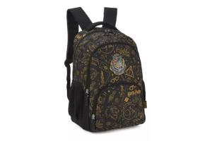 Mochila de Costas Harry Potter Estampada Preta - Maxlog