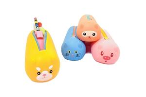 Estojo 1 Zíper Cute Animais de Silicone Sortido Sortido - Wincy