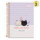 Caderno 1 Matéria 80Fls Cute Cat C. Dura Sortido - Cadersil