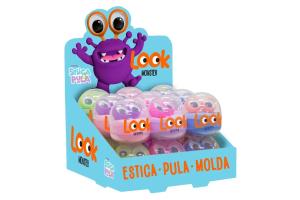 Massinha De Modelar Stica E Pula Look Monster Com Olhinhos - Doce Brinquedo 3+