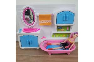 Brinquedo Toilette Beauty Com Boneca E Acessórios Minha Casinha - Lua De Cristal