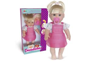 Boneca Danadinha Loira Com Chupeta - Milk 3+