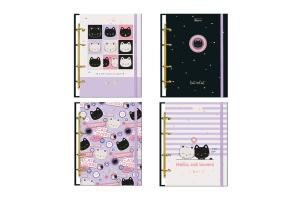 Caderno Argolado Criativo 80Fls Colegial Cute Cat C. Dura Sortido - Cadersil