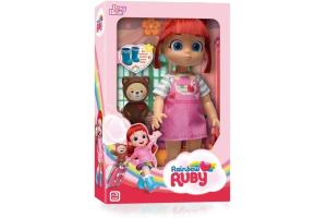 Boneca Rainbow Ruby Com Ursinho E Botas - Sem Marca 3+