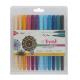 Caneta Hidrocor Brush Pen Boho Chic Vibes Ponta Dupla 12 Cores - Tris