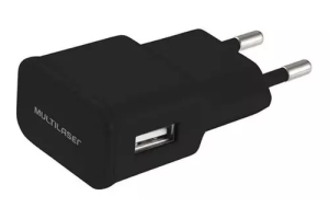 Carregador de parede Tomada Plug Adaptador Fonte Usb 5v 2a Bivolt Multilaser cb104