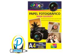 Papel Fotográfico High Glossy 180G – A4 com 50 Folhas