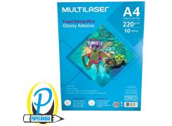 Papel Fotográfico Glossy Adesivo A4 220G Multilaser