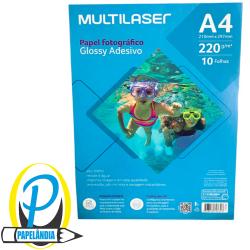 Papel Fotográfico Glossy Adesivo A4 220G Multilaser