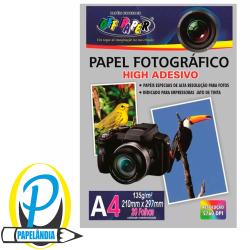 Papel Fotográfico A4 Adesivo 135g Off Paper 20 Folhas