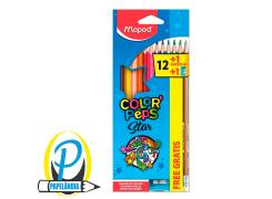 Lápis de Cor Maped Color Peps Star 12 Cores + 1 grafite + Apontador